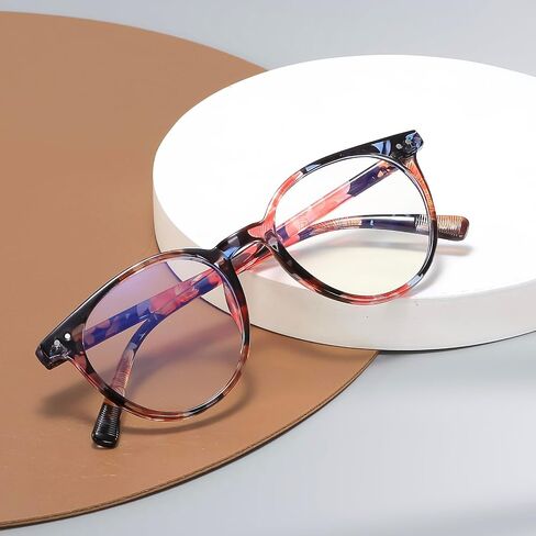 Small Round Blue Light Blocking Glasses Retro Plastic Computer Glasses for Women Men Anti Eyestrain in Saudi Arabia