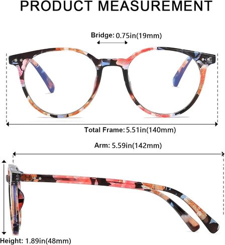 Small Round Blue Light Blocking Glasses Retro Plastic Computer Glasses for Women Men Anti Eyestrain in Saudi Arabia