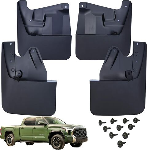 يناسب اللوحات الطينية حراس البقع يناسب 2022-2025 Toyota Tundra (غير مناسب SR) ، حرس الطين مجموعة الملحقات حماية رواسب المركبات لا يوجد حامي إطارات الحفر الطين كل الطقس ، 4 أجهزة كمبيوتر ، 2023 2024 in Kuwait