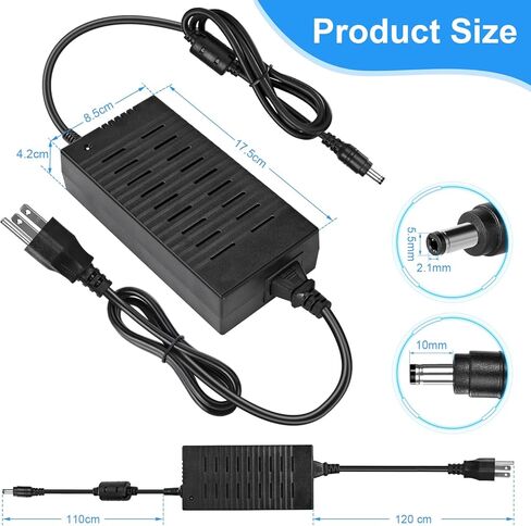 محول إمداد الطاقة HOUHUI 24V 4A، تيار متردد 100-240 فولت إلى تيار مستمر 24 فولت 4 أمبير 96 وات بدلة 3A 2A 1A محول محول تيار متردد/تيار مستمر مع قابس 5.5x2.5 مم لشريط LED ضوء CCTV كاميرا LCD وشاشة LCD in Kuwait