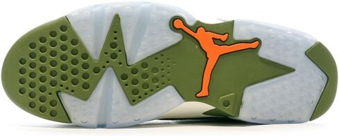 NIKE Jumpman MVP Men's Shoes (DZ4475-300, Sky J Light Olive/Bright Mandarin) Size 8 in Saudi Arabia