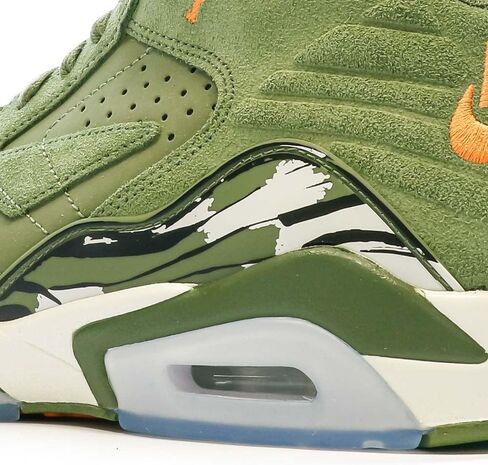 NIKE Jumpman MVP Men's Shoes (DZ4475-300, Sky J Light Olive/Bright Mandarin) Size 8 in Saudi Arabia