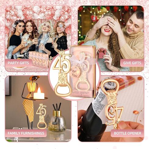 24 boxes of rose gold themed 80th birthday bottle openers favored for 80th anniversary wedding party gifts, 80th birthday party souvenirs or party decorations (80 shape) in Saudi Arabia