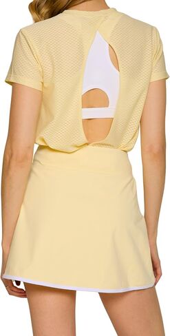 شقة للسيدات نشط 15 بوصة التنس غولف تجريب غير رسمي skort مع بنيت في شورت 2 جيوب عالية الخصر التنفس in Saudi Arabia
