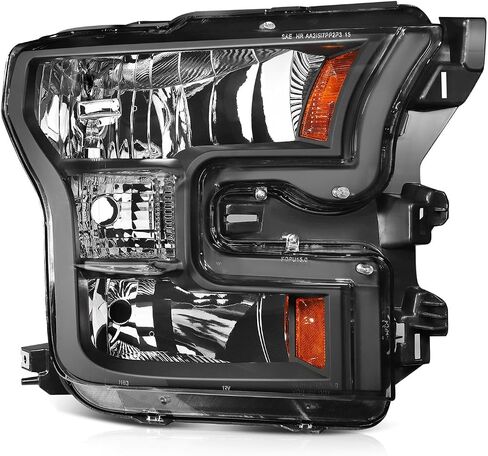 SCITOO المصابيح الأمامية لفورد ل F-150 2009-2014 المصابيح الأمامية الأسود الإسكان العنبر عاكس واضح عدسة سائق وجانب الركاب in Kuwait