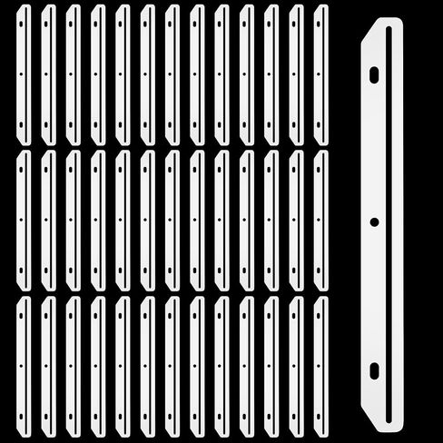 40 Pcs 3 Hole Punched Magazine Holders, Magazine Binder Magazine Organizer 3 Ring Binder Insert Strips for Magazine Storage Craft Paper File Book, Translucent White in Saudi Arabia