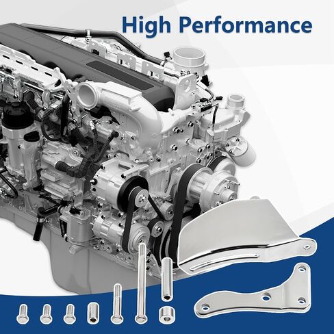Chrome Alternator Bracket Compatible with Small Block Chevy 69-75 SBC LWP 265 283 305 327 350 383 400 Long Water Pump in Kuwait