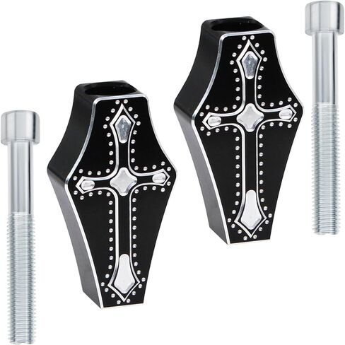 2 PCS Cross Style دراجة نارية SHIFTER PEG SHIFT LEVER CROSS CROSS CNC BILLET FOT PEGS متوافقة مع Harley Davidson Sportster Touring Softail Street Glide Road Dyna. in Saudi Arabia