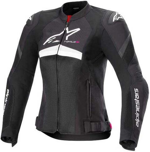 Alpinestars Women Stella T-GP Plus R V4 Airflow Jacket (الولايات المتحدة ، ألفا ، X-Small ، العادية ، العادية ، الأسود/الأبيض) in Saudi Arabia