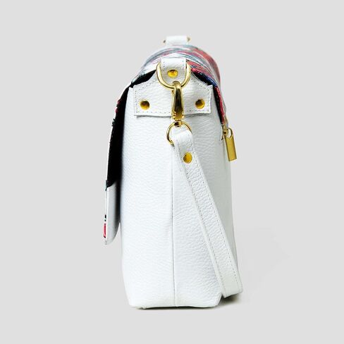 ADYAN Handmade Full Grain Soft Leather Floral Printed Cross body Sling Bag for Women in Kuwait