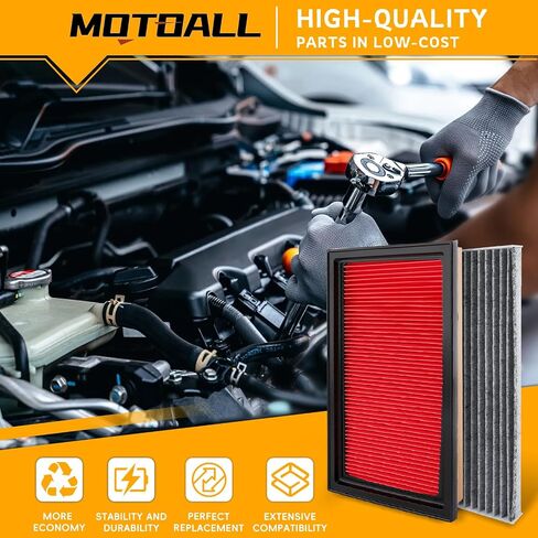 MOTOALL Engine Air Filter & Cabin Air Filter Combo Set Replaces# 16546-V0100 27277-3JC1C Fit for Nissan Altima Maxima Murano Pathfinder for INFINITI QX60 2013-2021 in Saudi Arabia