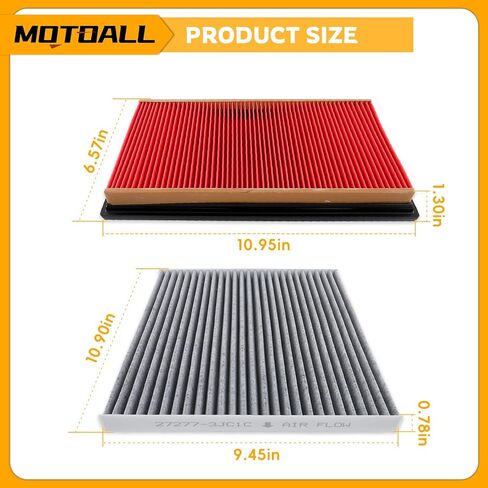 MOTOALL Engine Air Filter & Cabin Air Filter Combo Set Replaces# 16546-V0100 27277-3JC1C Fit for Nissan Altima Maxima Murano Pathfinder for INFINITI QX60 2013-2021 in Saudi Arabia