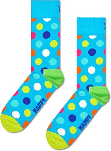 مجموعة جوارب طاقم Socks Happy ، للرجال والنساء ، مصنوعة من القطن المستدام - الأزرق والأخضر - الحجم الصغير/المتوسط - 4 عبوات in Kuwait