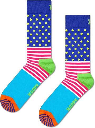 مجموعة جوارب طاقم Socks Happy ، للرجال والنساء ، مصنوعة من القطن المستدام - الأزرق والأخضر - الحجم الصغير/المتوسط - 4 عبوات in Kuwait