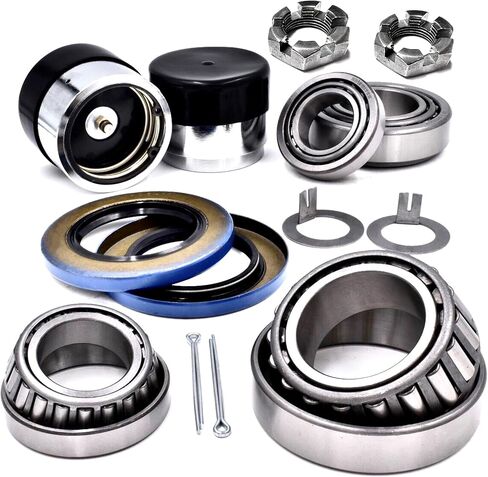 2 Trailer Hub Rebuild Kits 1-1/4" & 1-3/4" 5200-7000lbs Axle Wheel Spindles 25580/25520, LM67048 / LM67010 - Greaseable Bearing Protectors, Cargo Utility, Landscape RV Mobile Home PopUp Landscaping in Saudi Arabia