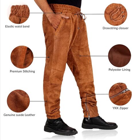 Laverapelle Men's Genuine Lambskin Leather Pants in Saudi Arabia