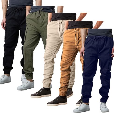 Galaxy by Harvic 3-Pack Men's Super Flex Stretch Cargo Pants-Fit Modern Fit و 4 Way Way و Comfort طوال اليوم in Saudi Arabia