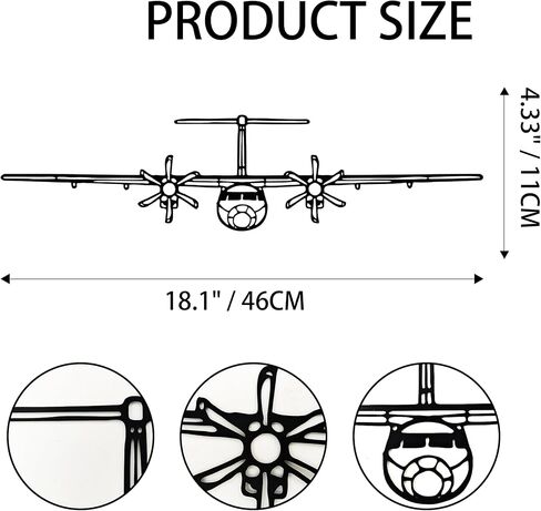 Rajukit Airplane Metal Wall Art–Minimalist Aviation Wall Decor for Home,Office,or Pilot Gifts–Durable Airplane Wall Art Decor for Aviation Enthusiasts in Kuwait