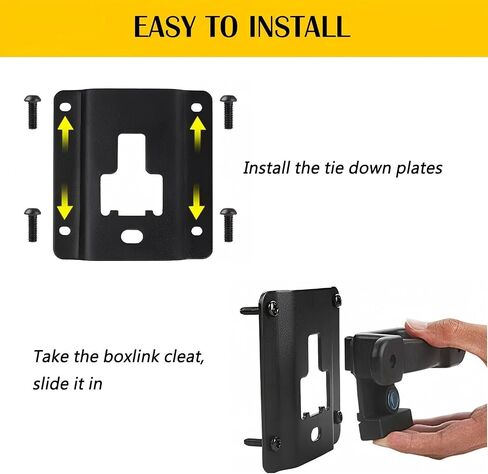 TIE DOWN AND ANCHORS PLATES 4 حزم بوكسليك شاحنة سرير الشحن التعادل لأسفل بين قوسين متوافق مع 2015-2025 F150 و 2017-2025 F250 F350 F450 Super Duty Replacem in Saudi Arabia