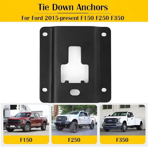 TIE DOWN AND ANCHORS PLATES 4 حزم بوكسليك شاحنة سرير الشحن التعادل لأسفل بين قوسين متوافق مع 2015-2025 F150 و 2017-2025 F250 F350 F450 Super Duty Replacem in Saudi Arabia
