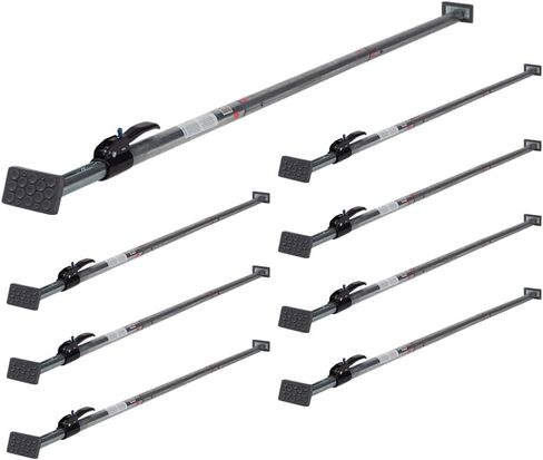 Mytee Products 86"–114" Cargo Jack Load Bar with Welded Square Steel Tube & Bolt-On Pivoting Rubber Feet, Galvanized Finish, Adjustable Load Lock Bar for Trailers & Box Trucks in Saudi Arabia