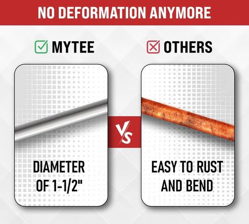 Mytee Products 86"–114" Cargo Jack Load Bar with Welded Square Steel Tube & Bolt-On Pivoting Rubber Feet, Galvanized Finish, Adjustable Load Lock Bar for Trailers & Box Trucks in Kuwait