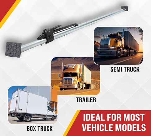 Mytee Products 86"–114" Cargo Jack Load Bar with Welded Square Steel Tube & Bolt-On Pivoting Rubber Feet, Galvanized Finish, Adjustable Load Lock Bar for Trailers & Box Trucks in Kuwait