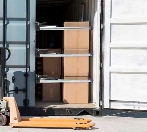 Mytee Products 86"–114" Cargo Jack Load Bar with Welded Square Steel Tube & Bolt-On Pivoting Rubber Feet, Galvanized Finish, Adjustable Load Lock Bar for Trailers & Box Trucks in Kuwait