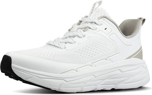 Men's Slip on Walking Sneakers - أحذية الركض خفيفة الوزن - الراحة المغطاة بالصالة الرياضية والتدريب والتنس والتمرين - الأزياء الرياضية - الحجم الأسود/البيج 6.5-13 in Kuwait