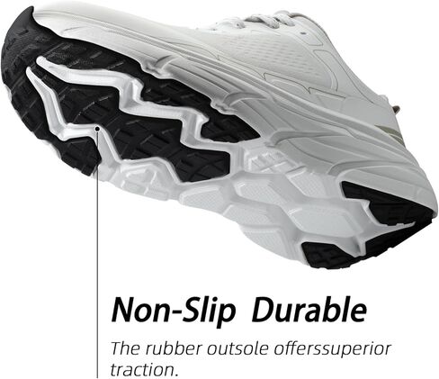 Men's Slip on Walking Sneakers - أحذية الركض خفيفة الوزن - الراحة المغطاة بالصالة الرياضية والتدريب والتنس والتمرين - الأزياء الرياضية - الحجم الأسود/البيج 6.5-13 in Kuwait