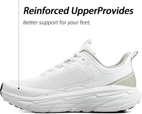 Men's Slip on Walking Sneakers - أحذية الركض خفيفة الوزن - الراحة المغطاة بالصالة الرياضية والتدريب والتنس والتمرين - الأزياء الرياضية - الحجم الأسود/البيج 6.5-13 in Kuwait