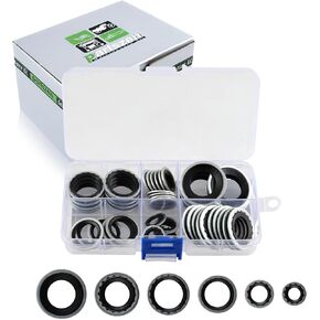45pcs AC O Ring Kit O Ring Assortment Kit Car Air Conditioning Compressor Gasket Car Accessories AC Seal Kit Automotive AC Compressor Seals Self-Centered Bonded Seal Assortment for Car Truck in Saudi Arabia