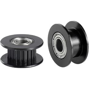 GT2 Idler Pulley 20 Teeth Bore 3mm 4mm 5mm 6mm 8mm with Bearings 3D Printer Parts for 2GT Timing Belt Width 6mm 10mm H Shape(Smooth 6mm,1PCS_6MM Silver) in Saudi Arabia