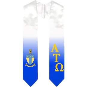 Greekgear Alpha Tau Omega Ato Extra Fancy Diagonal Greek Treagued Stole W Crest in Kuwait