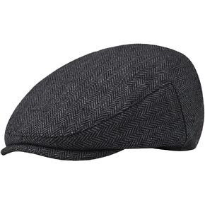 GSHLLO Mens Herringbone Tweed Hat Faux Wool Flat Cap Classic Newsboy Ivy Hat Gatsby Golf Hat Irish Flat Caps in Saudi Arabia