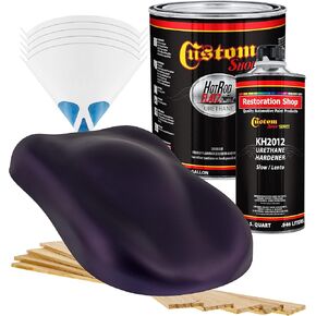 Custom Shop - Midnight Purple Pearl - Hot Rod Flatz Flat Matte Satin Urethane Auto Paint - Complete Gallon Paint Kit - Professional Low Sheen Automotive, Car Truck Coating, 4:1 Mix Ratio in Saudi Arabia
