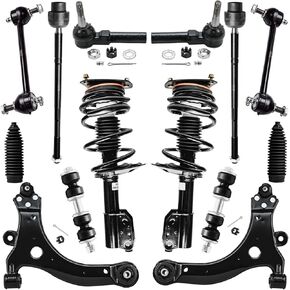 Detroit Axle - Front End 14pc Suspension Kit for Chevy Impala Monte Carlo Buick LaCrosse Regal Century Allure, Struts Control Arms with Ball Joint Tie Rods Boots Front Rear Sway Bars Replacement in Saudi Arabia