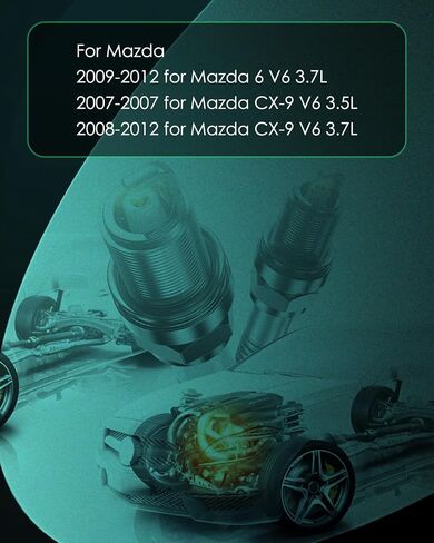 SCITOO Set of 6 iridium Spark Plugs Replacement for Mazda 6 2009-2012, CX-9 CX9 2007-2012, 3.5L 3.7L, Pack of 6 Replace 5367 in Saudi Arabia