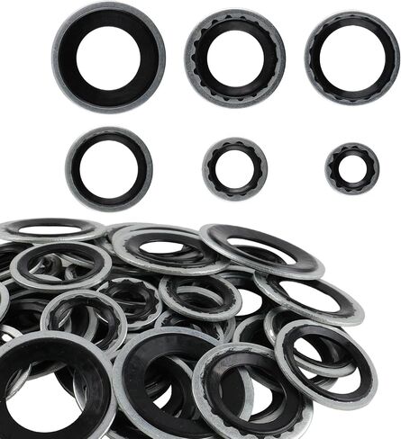 45pcs AC O Ring Kit O Ring Assortment Kit Car Air Conditioning Compressor Gasket Car Accessories AC Seal Kit Automotive AC Compressor Seals Self-Centered Bonded Seal Assortment for Car Truck in Saudi Arabia