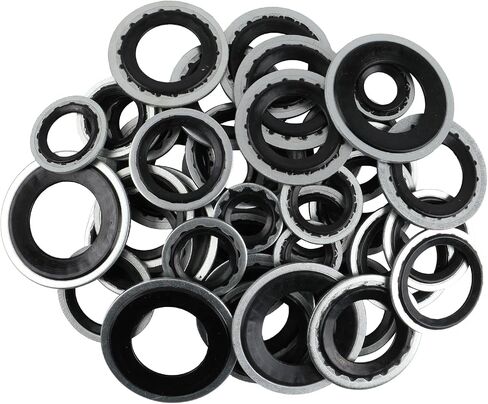 45pcs AC O Ring Kit O Ring Assortment Kit Car Air Conditioning Compressor Gasket Car Accessories AC Seal Kit Automotive AC Compressor Seals Self-Centered Bonded Seal Assortment for Car Truck in Saudi Arabia