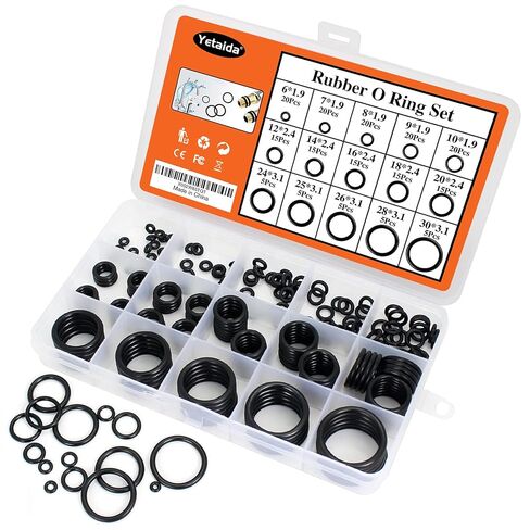 طقم حلقات مطاطية 200 بكسل ، و 15 مقاسًا من 6 إلى 30 مم مجموعة من حشية السيليكون الختم O-Ring مجموعة ، من أجل غسالات السباكة والسيارات وحنفية ، وتوصيلات الهواء أو الغاز ، ومقاومة الزيت والحرارة مع صندوق in Kuwait