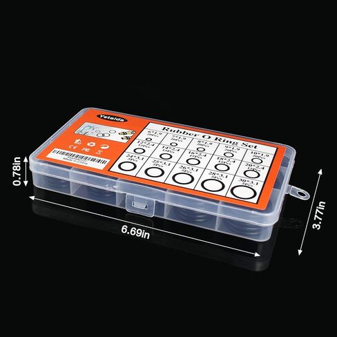 طقم حلقات مطاطية 200 بكسل ، و 15 مقاسًا من 6 إلى 30 مم مجموعة من حشية السيليكون الختم O-Ring مجموعة ، من أجل غسالات السباكة والسيارات وحنفية ، وتوصيلات الهواء أو الغاز ، ومقاومة الزيت والحرارة مع صندوق in Kuwait