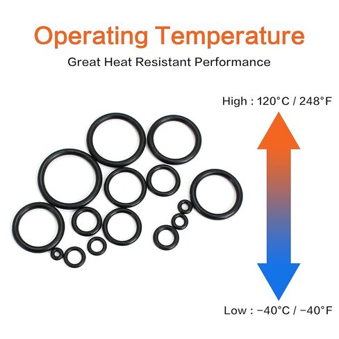 طقم حلقات مطاطية 200 بكسل ، و 15 مقاسًا من 6 إلى 30 مم مجموعة من حشية السيليكون الختم O-Ring مجموعة ، من أجل غسالات السباكة والسيارات وحنفية ، وتوصيلات الهواء أو الغاز ، ومقاومة الزيت والحرارة مع صندوق in Kuwait