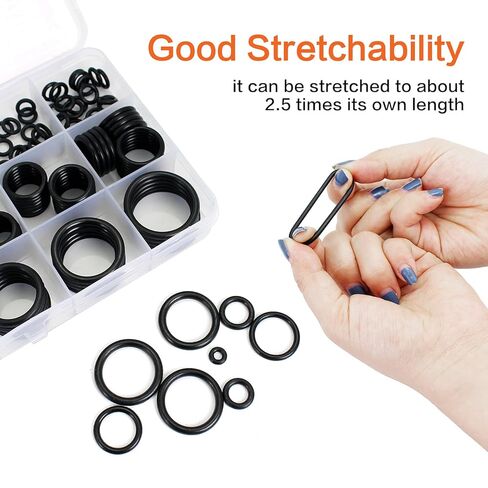 طقم حلقات مطاطية 200 بكسل ، و 15 مقاسًا من 6 إلى 30 مم مجموعة من حشية السيليكون الختم O-Ring مجموعة ، من أجل غسالات السباكة والسيارات وحنفية ، وتوصيلات الهواء أو الغاز ، ومقاومة الزيت والحرارة مع صندوق in Kuwait