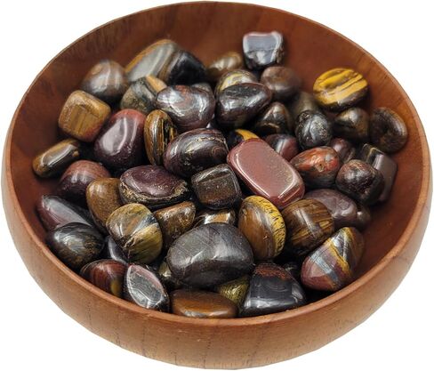 100Pcs+ 25Types Bulk Gemstones and Crystals Set,Tumbled Polished Stones Crystal and Healing Stones Chakra Stones Colors Random(11.4oz) (Mixed Crystals) in Kuwait
