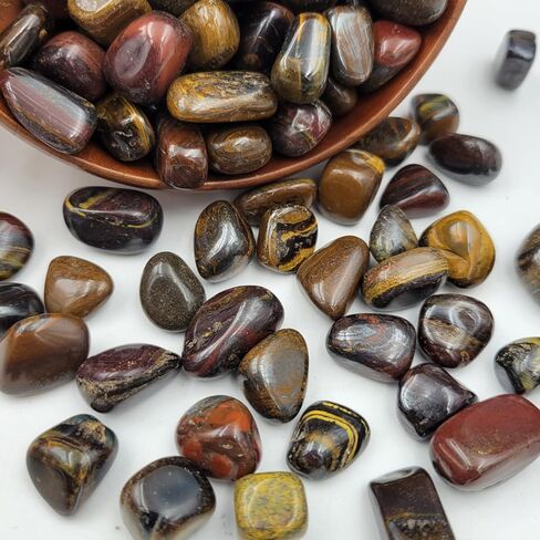 100Pcs+ 25Types Bulk Gemstones and Crystals Set,Tumbled Polished Stones Crystal and Healing Stones Chakra Stones Colors Random(11.4oz) (Mixed Crystals) in Kuwait