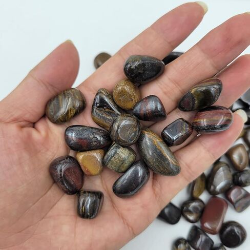 100Pcs+ 25Types Bulk Gemstones and Crystals Set,Tumbled Polished Stones Crystal and Healing Stones Chakra Stones Colors Random(11.4oz) (Mixed Crystals) in Kuwait