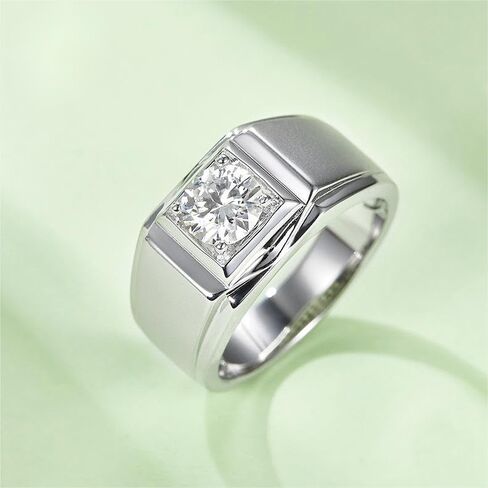14K Gold Men's Simple 1 CARAT D-COLOR VVS1 REAL DAIMOND RING ، MEN GOLD BANDSER in Saudi Arabia