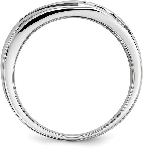 Diamond2Deal Men's 925 Sterling Silver Black Diamond Wedding Band Ring Size 11 (0.50ct) in Saudi Arabia