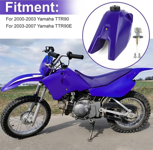 Fuel Tank Gas Tank 5HN-24110-30-00 Compatible with 2000-2003 Yamaha TTR90,2003-2007 Yamaha TTR90E,Includes Gas Cap, Petcock in Saudi Arabia